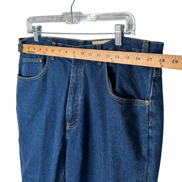 Eddie Bauer Mens 38x34 Relaxed Athletic Fit Straight Leg Jeans 100% Cotton Dark - Picture 6 of 8